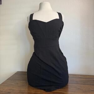 Banana Republic Petite Black Dress with Wide Straps 00P